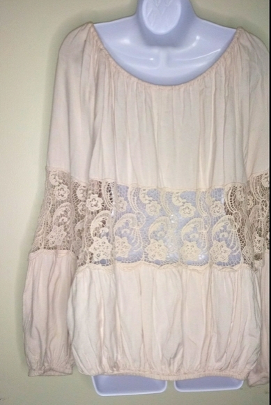 Free People Boho full center Lace long sleeve top - Picture 5 of 13